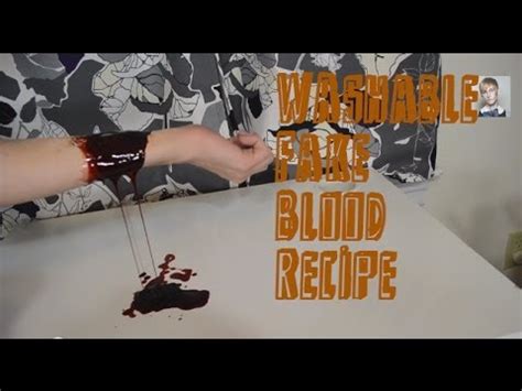 fake blood that washes out of clothes|make your own non staining blood.